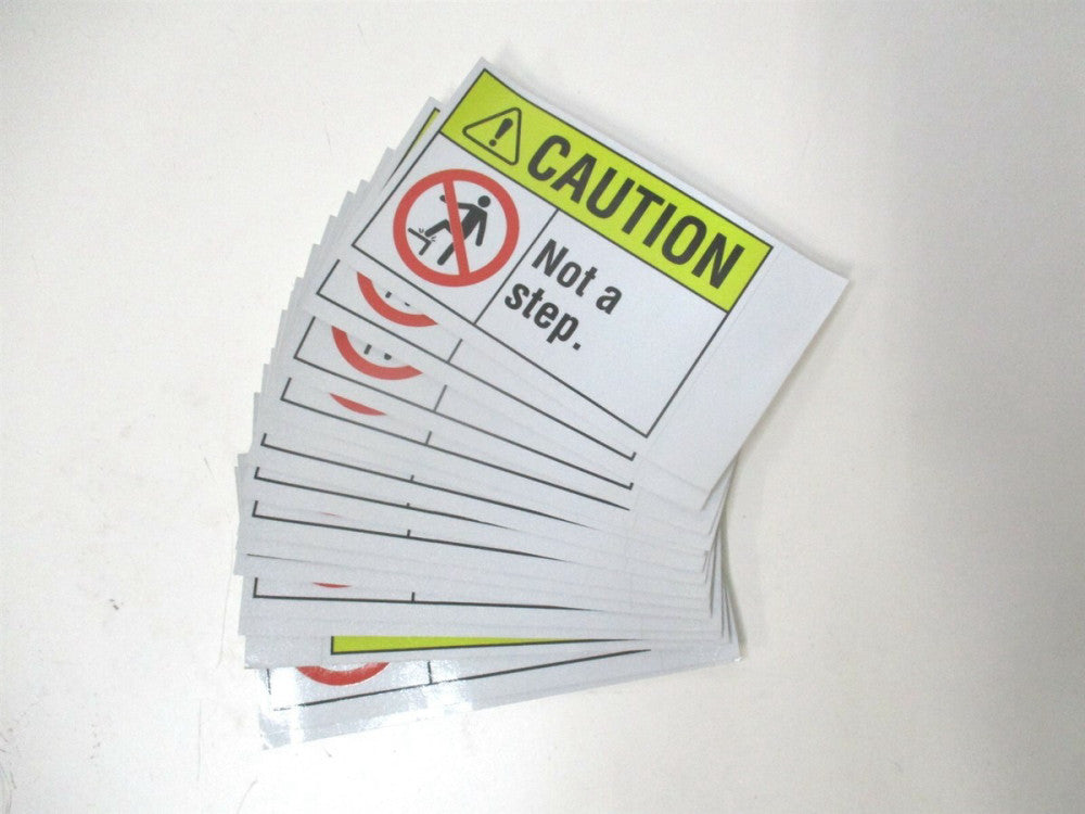 Lyle (LCU3-0085-RD_5x3.5) 3-1/2" x 5" Not A Step. Caution Sign - Lot of 15