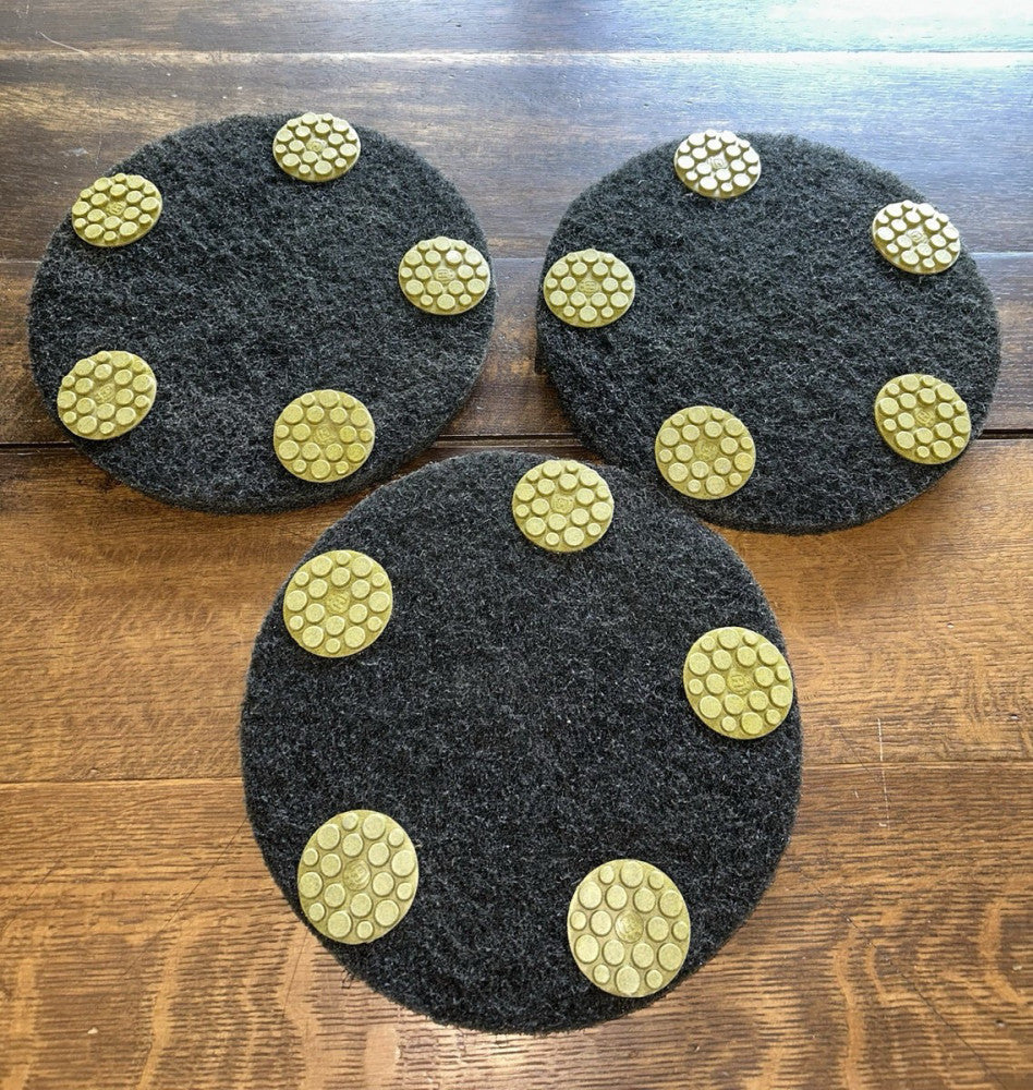 3 New Husqvarna Diamond Tools Elite Polish 11” 200 Grit Concrete Polishing Pads