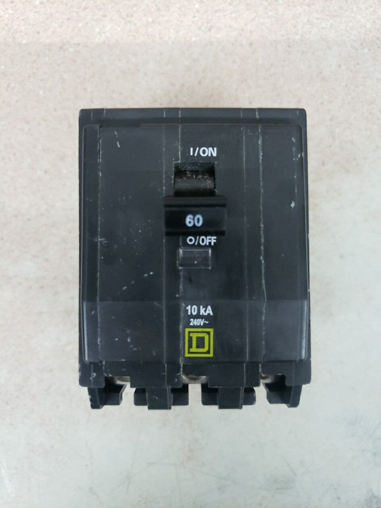 Square D QOB360 3 Pole 60 A Circuit Breaker W# NTO