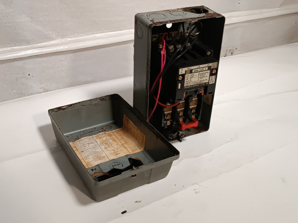 Square D 8536 SC63 Overload Relay w/ NEMA 0 & 1 Starters, Form S Series A, used