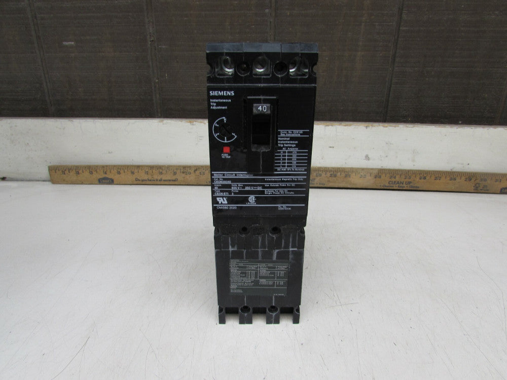 SIEMENS CED63A040 ,MOTOR CIRCUIT BREAKER, 3P-40A-600V,  GOOD TAKEOUTMAKE OFFER! 