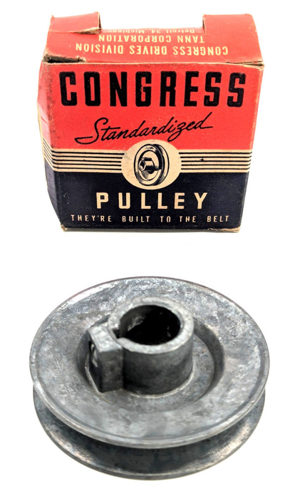 NOS! Congress 3.0” OD 3/4” Fixed Bore Die-Cast V-Belt Pulley, Type A, CA300
