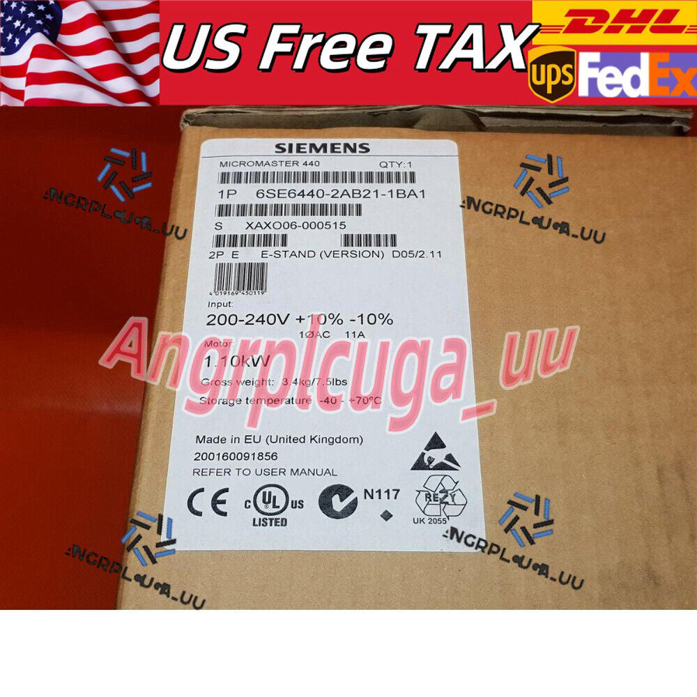 New Siemens 6SE6440-2AB21-1BA1 6SE64402AB211BA1 MICROMASTER440 without filter