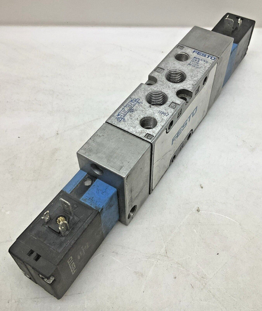 Festo MVH-5/3G-1/4-B Pneumatic Air Solenoid Valve 19138 3-10bar With MSV-3 Used