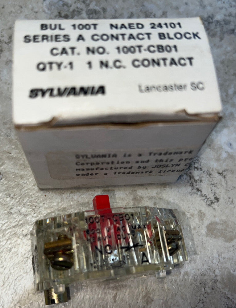 Joslyn Clark Sylvania 100T-CB01 Contact Block 100T CB01