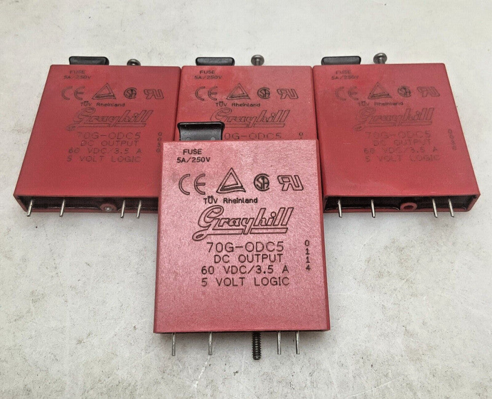 4 Pack Greyhill 70G-ODC5 PLC Expansion Module Output Module 60 Vdc 3.5 Amp Used