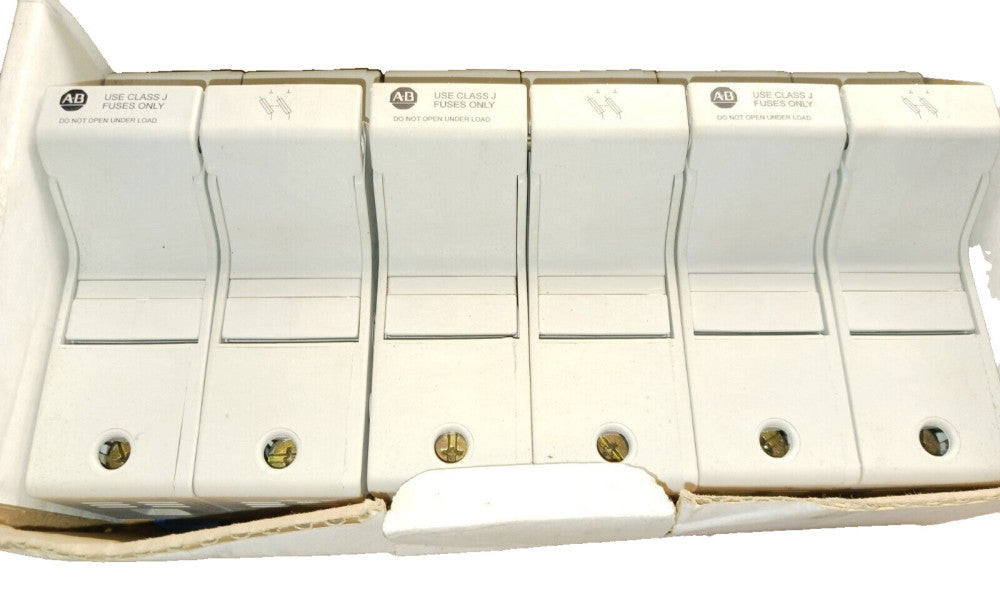 3) NEW ALLEN BRADLEY FUSE HOLDER 60 AMP 2 POLE  1492-FB2J60  LOT OF 3