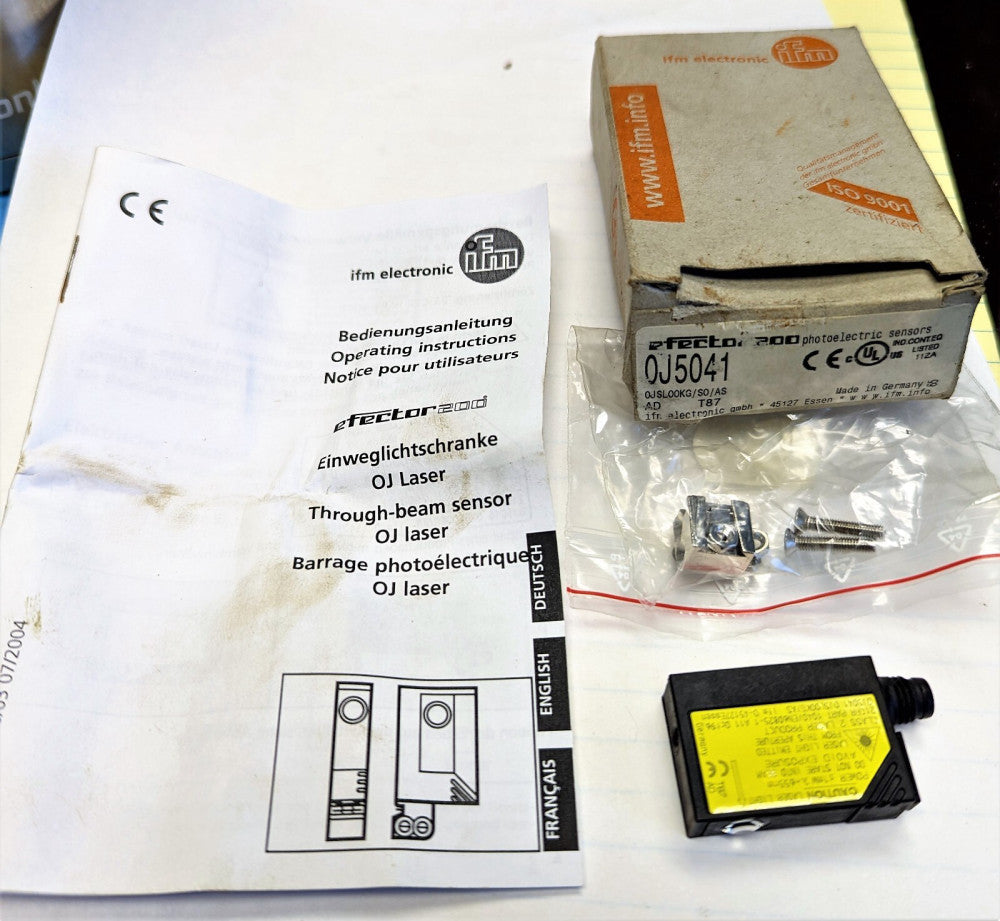 IFM OJSLOOKG/SO/AS THROUGH-BEAM LASER SENSOR TRANSMITTER OJ5041 [OF48]