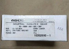 ASHCROFT DURALIFE GAUGE 25-1009-AW-02L-30# D10