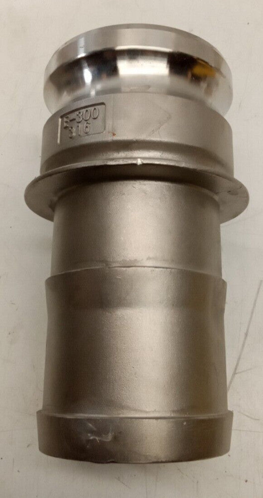 Dixon Shank E-300 316 Shank Adapter 3 X 3" OD Hose Adapt.