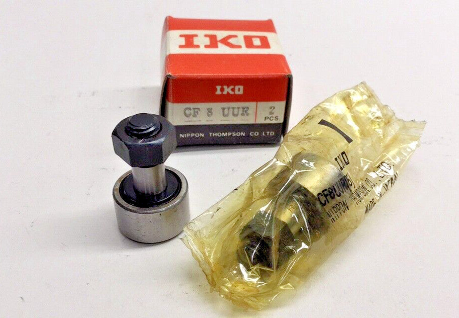 IKO CF8UUR Used Cam Follower Set CF-8UUR (Pack of 2) missing plugs and zerks
