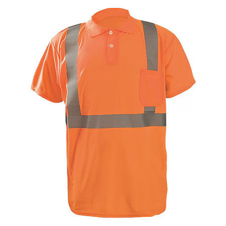 Occunomix Lux-Sspp2b-O3x Unisex Short Sleeve Hi-Vis Polo Shirt, Polyester,