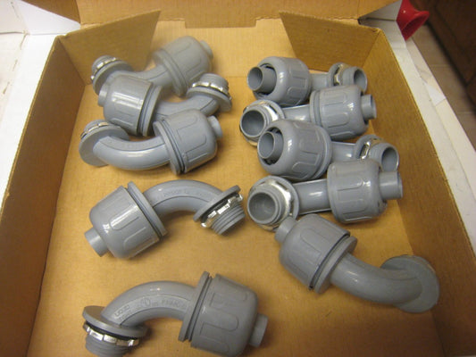 10   NMLT90100 Liquid Tight 90° Deg Non-Metallic Elbow 1/2" FNMC-B Gray QTY 10