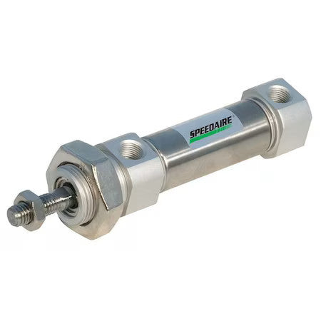 Speedaire C85f16-50 Round Body Cylinder, 16 Mm Bore, 50 Mm Stroke, Iso Double