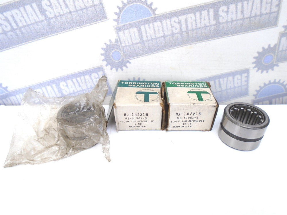 (Lot of 2) Torrington HJ-142216 NEEDLE ROLLER Bearing - 7/8" x 1-3/8" x 1" (NEW)