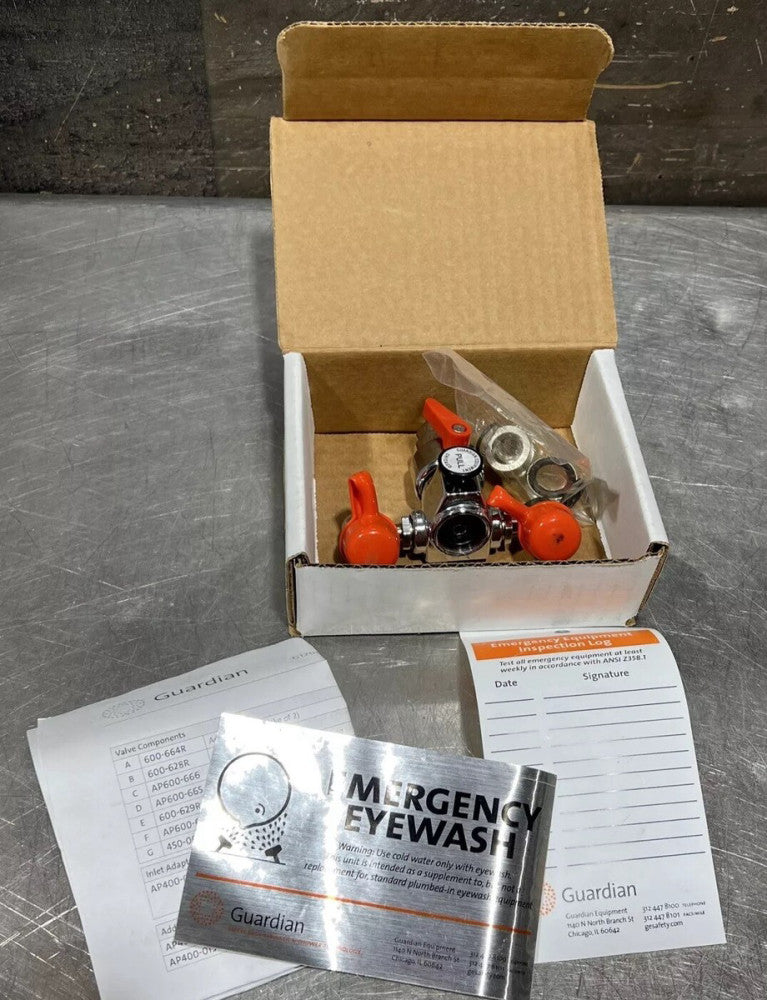 GUARDIAN EQUIPMENT G1200 Eyewash w/Diverter,Faucet Mount,4-1/4 W 2LVE5 Nos