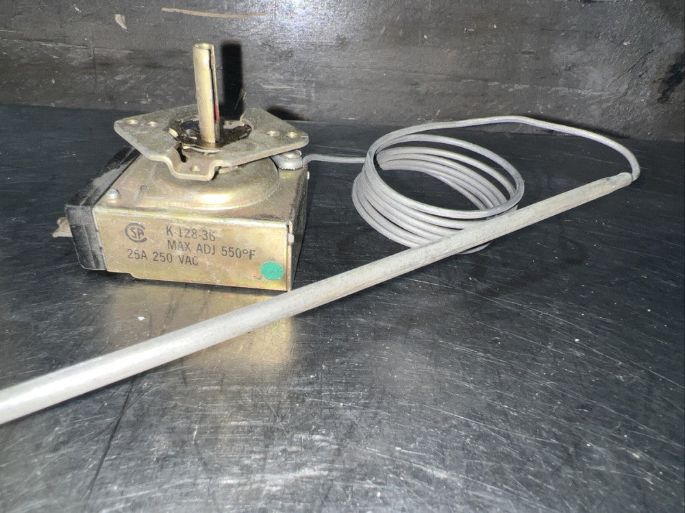 Nos Surplus ROBERTSHAW K-128-36 Thermostat. 25A 250VAC. Max Adj 550F