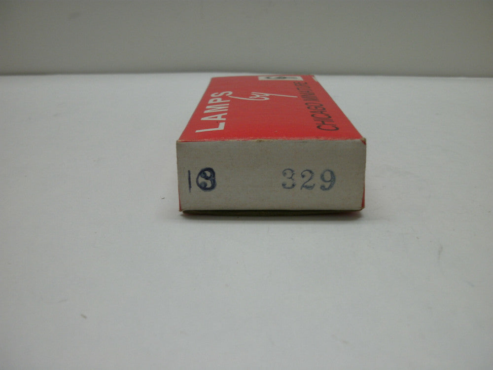 CHICAGO MINIATURE 329 MINIATURE LAMP BULBS 2.5V .4A T-1 1/4 (LOT OF 10) NIB