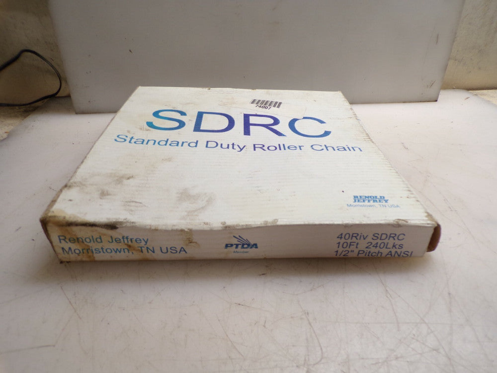 NEW RENOLD JEFFREY 40RIV SDRC ROLLER CHAIN 10FT 240 LINK 1/2" PITCH 