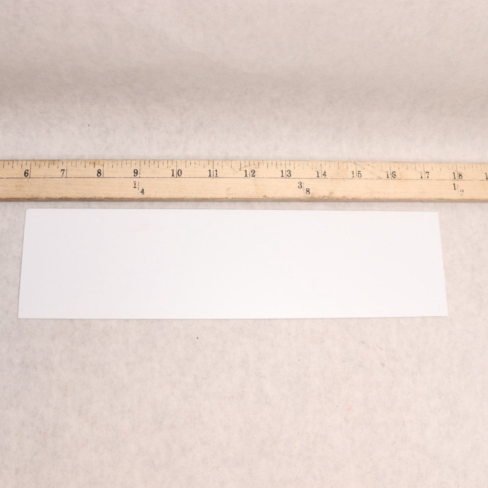 High Impact Polystyrene White Sheet  .060" Thick x 3" Wide x 11.5" Long