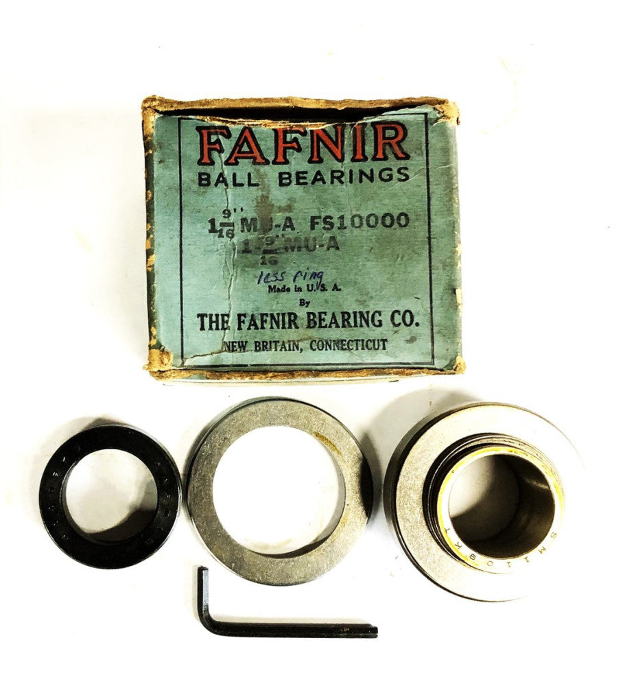 Fafnir Ball Bearing Insert MUA 1-9/16 FS10000 (SM1109KT) NOS
