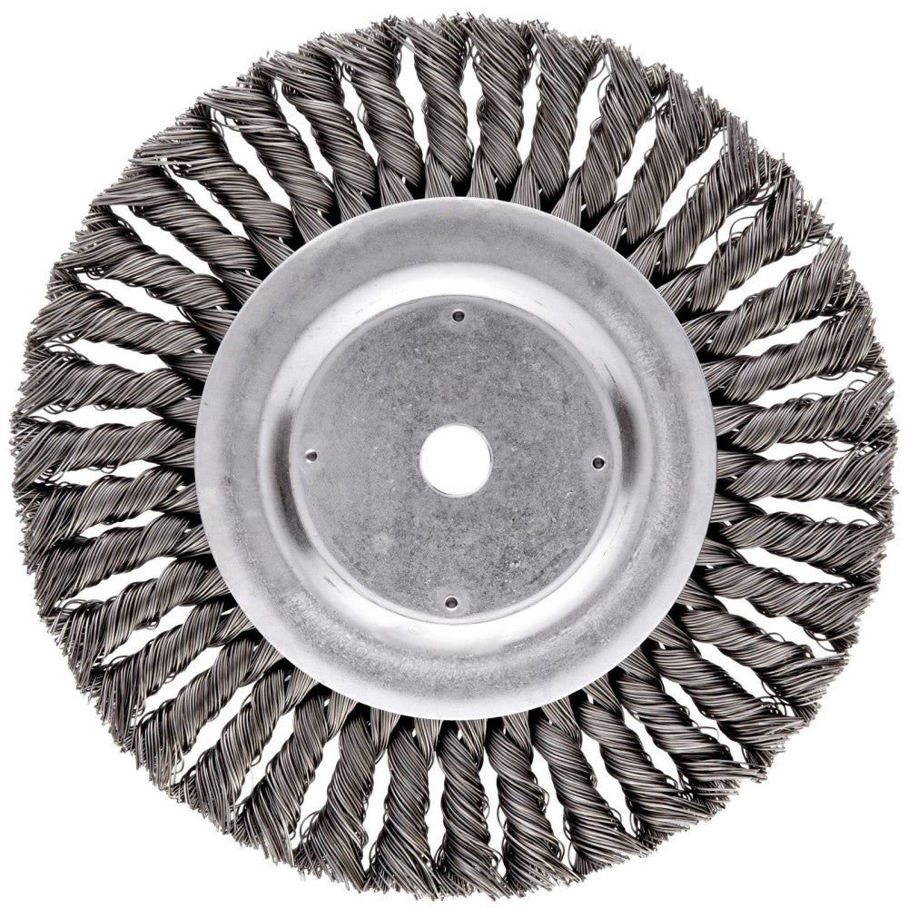 Weiler 08155 8" Standard Twist Knot Wire Wheel, .023" Steel Fill, 5/8" Arbor ...