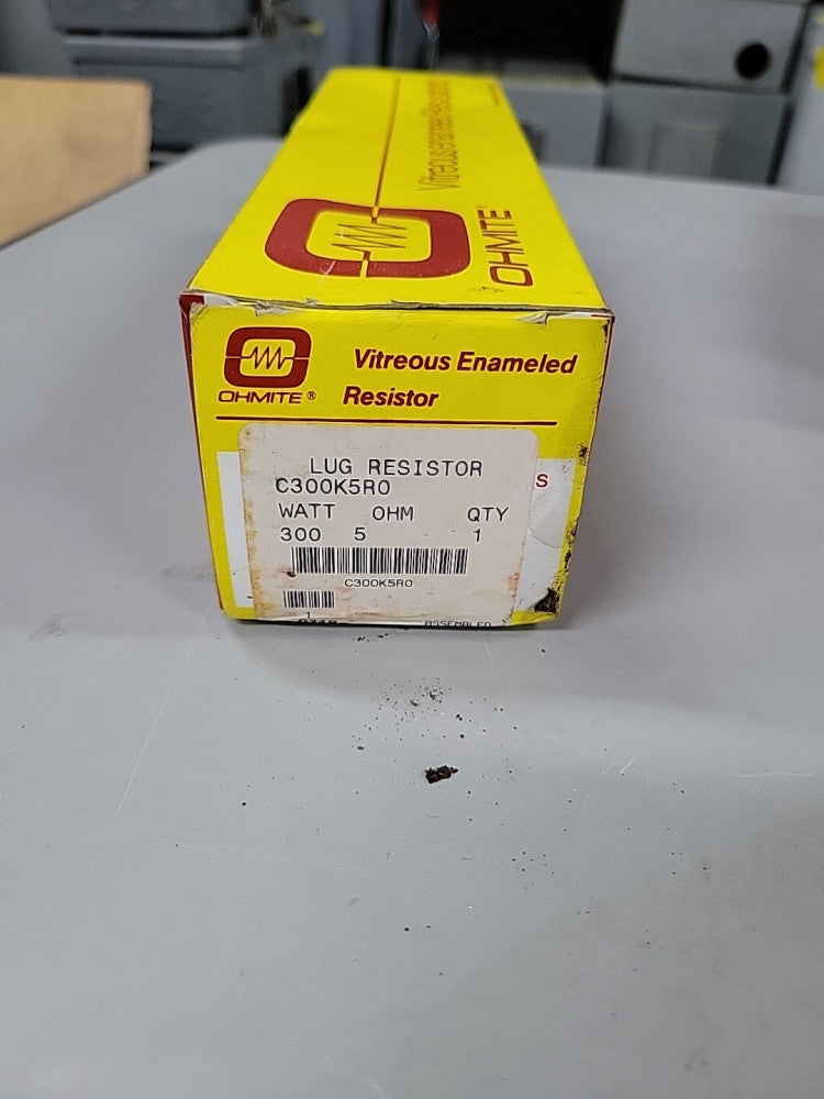 New Old Stock! OHMITE C300K5R0 300 Watt OHM5