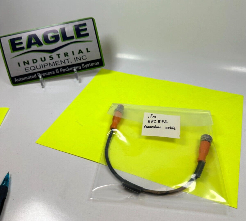 ifm Electronic EVC892 Connection Cable 12" Long - NEW Fast Ship