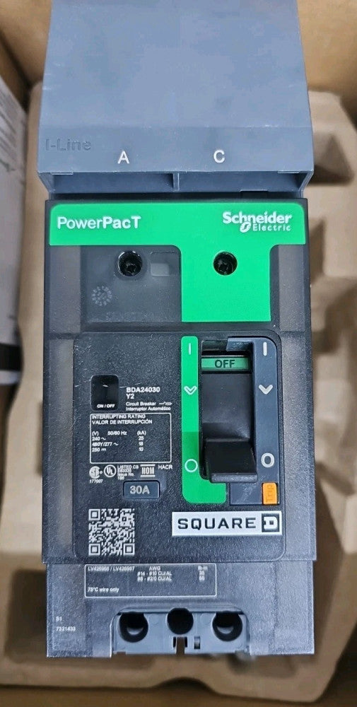 BDA24030Y2 Square D BGA 2 Pole 30 Amp Circuit Breaker NTO