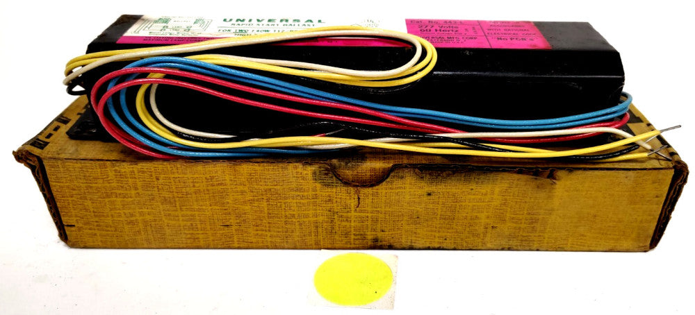 UNIVERSAL RAPID START BALLAST LAMPS (2)40W & (2) 35W 277V 60HZ 443-L