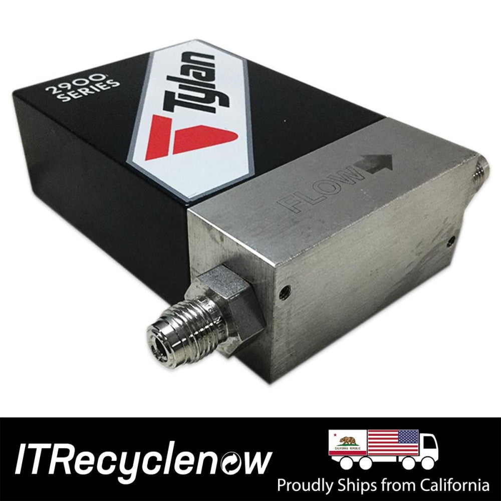 Tylan FC2900 4V Flow Controller Card Edge Connector Viton 1/4" VCR H2 500 SCCM