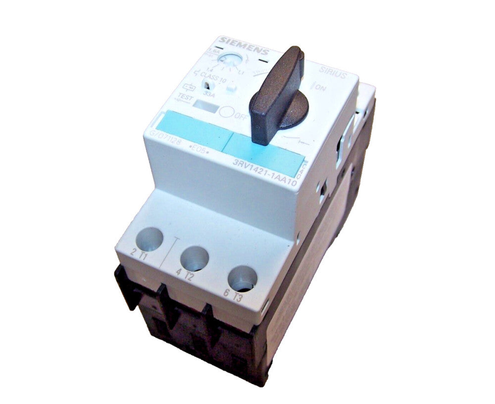 NEW SIEMENS 1.1 - 1.6 AMP MANUAL MOTOR CONTROLLER DIN RAIL MOUNT  3RV1421-1AA10