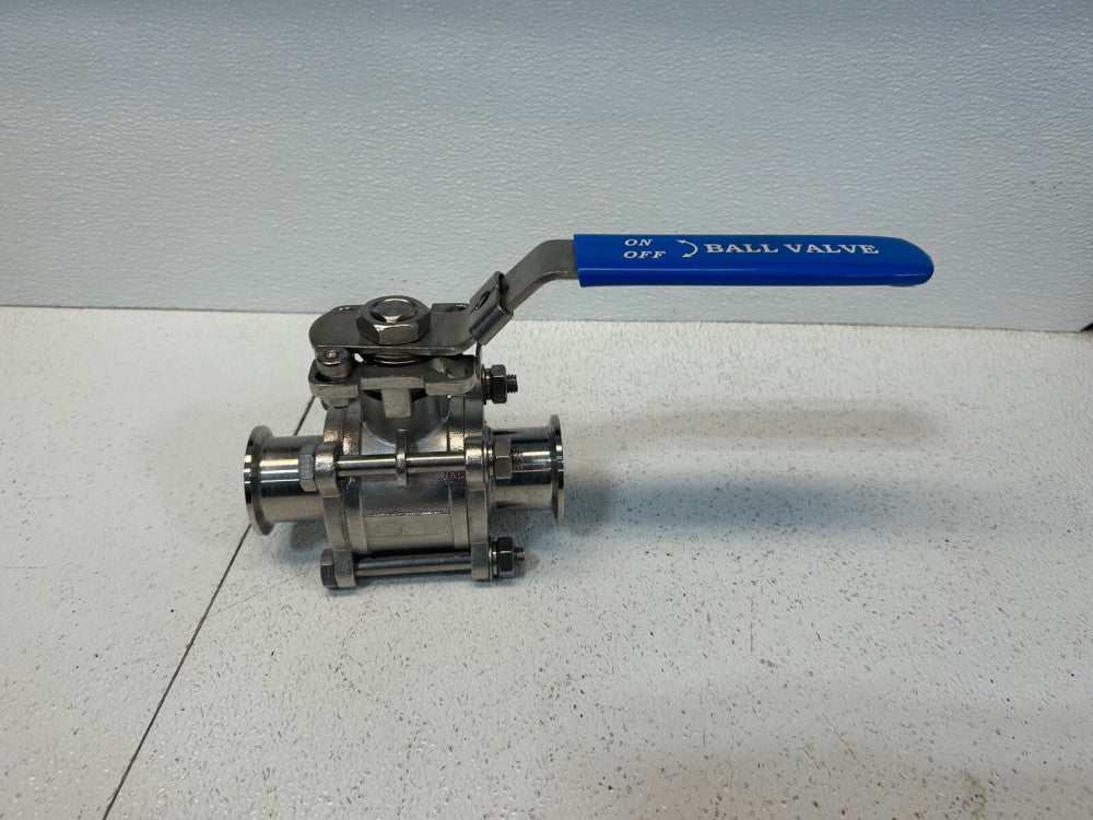STEEL & O’BRIEN 1.1/2” 316 STAINLESS STEEL CLAMP END BALL VALVE 1000WOG (KB)