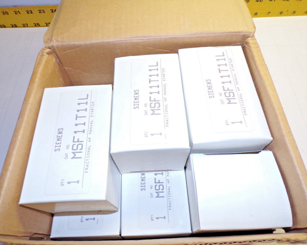 8) New Siemens Fractional HP Manual Starter W/ Pilot Light  MSF11T11L  Lot Of 8