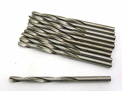No. 5 2-1/2" x 3-3/4" OAL Slow Spiral Drill Bits For Brass - 10 Pieces 