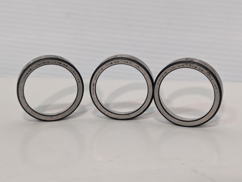 Lot of 3 Timken 77808 Tapered Cone Roller Bearing Outer Race Cup 1.78125in OD