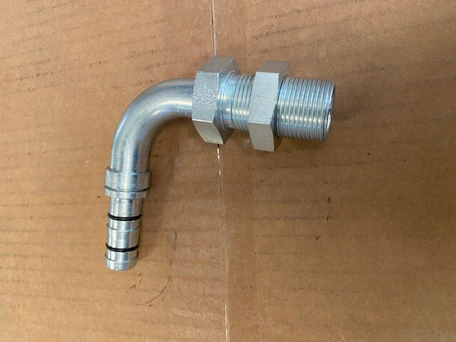 FJ3514-1212S Eaton Aeroquip E-Z Clip Male Bulkhead 90 Degree Elbow Fitting 