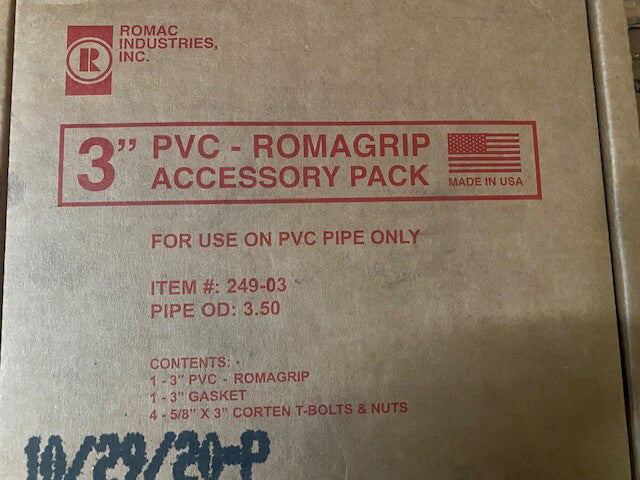 3" PVC Romagrip Accessory Pack # 249-03 (NEW)