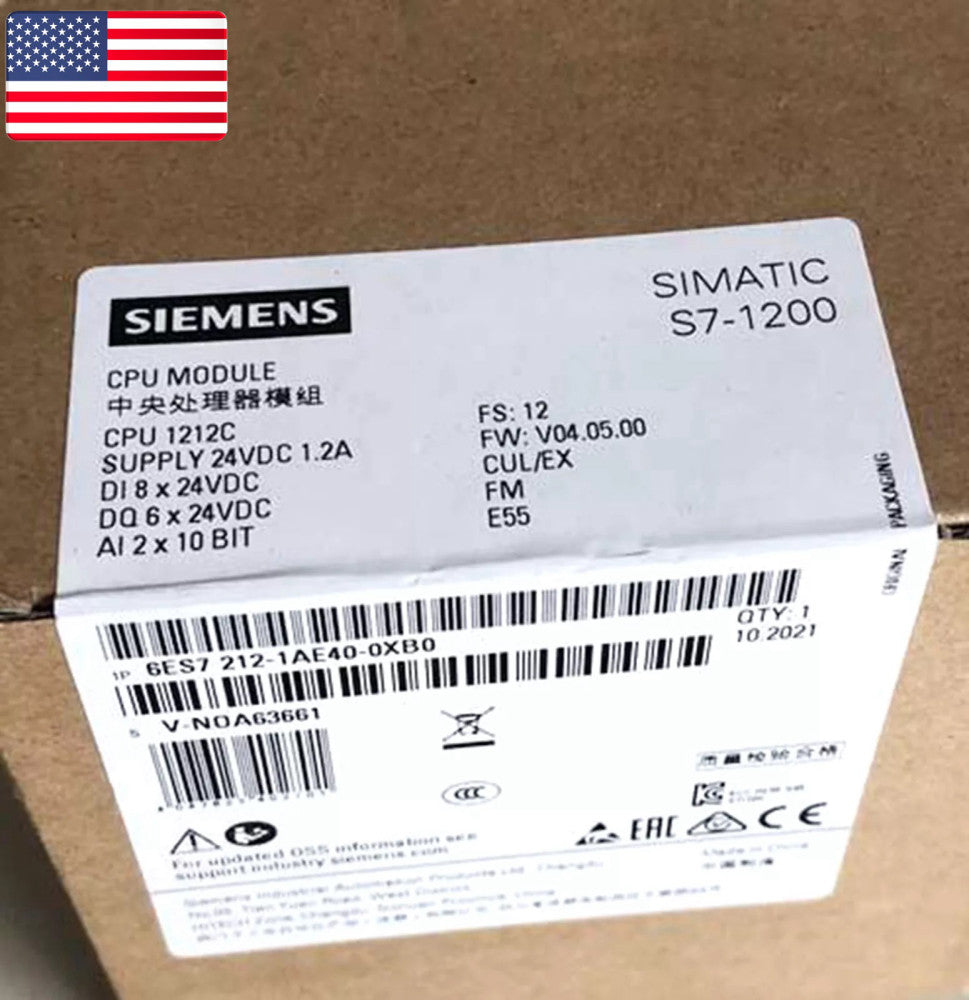 New In Box Siemens CPU S7-1200 6ES7212-1AE40-0XB0 6ES7 212-1AE40-0XB0 - US Stock