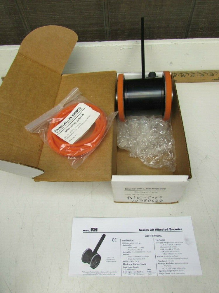 PHOTOCRAFT TRI-TRONICS  RH-12AJ/15P-MW1-0 , WHEELED ENCODER, NIB! MAKE OFFER!