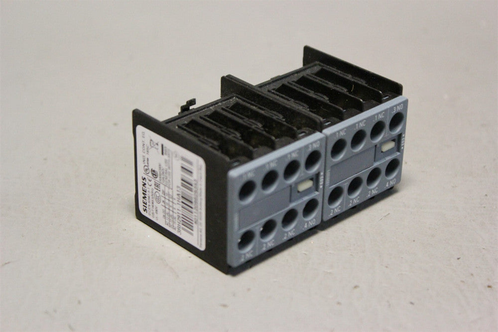 LOT OF 2 UNUSED SIEMENS AUXILIARY CONTACTS BLOCK 3RH2911-1HA13