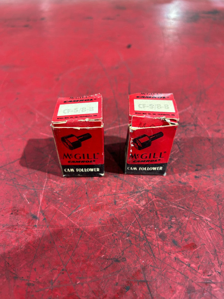 NEW IN BOX LOT OF TWO MCGILL CAM FOLLOWER BEARING CF-5/8-B