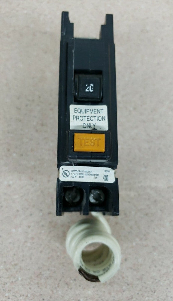 CUTLER HAMMER QCGFEP1020 20 AMP GFEP CIRCUIT BREAKER 1 POLE 120 VAC NOS BLURRY #