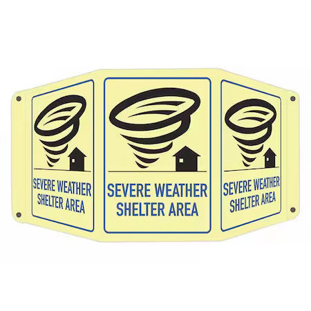 Lyle Lctb-0014-Ga_7X10 No Header, Severe Weather Shelter Area (W Sym), 17 1/2