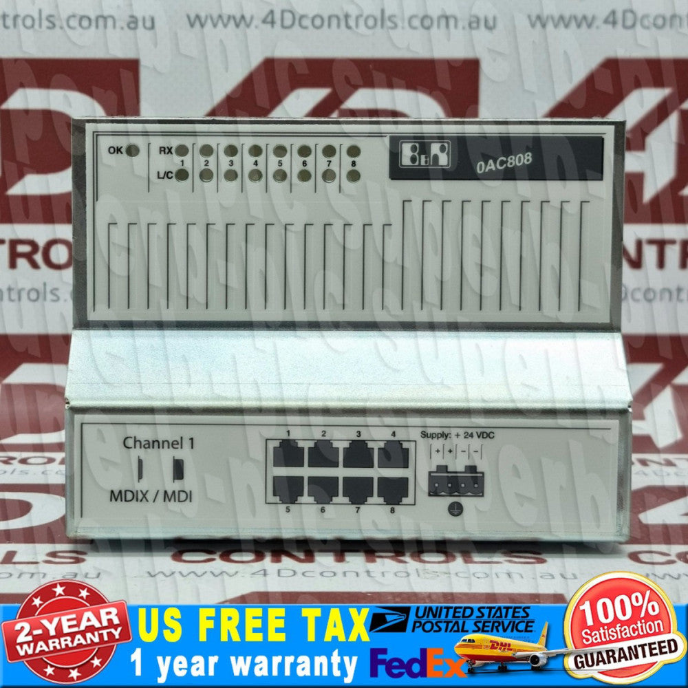 NEW B&R 0AC808.9 Automation Industrial Ethernet Hub, 8 Port, 24VDC 1PC IN BOX