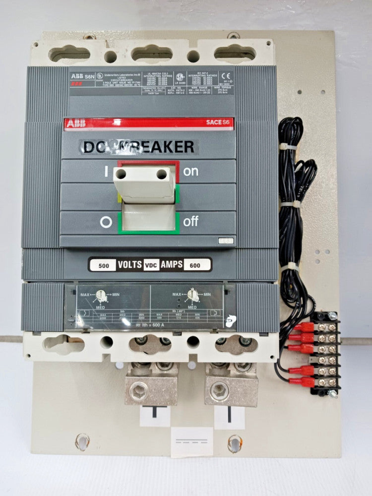 ABB 600 AMP DC CIRCUIT BREAKER 3 POLE 600 VAC / 600 VDC K6TH-2/K6TJ-2