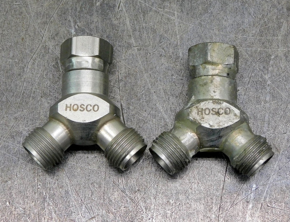 Lot of Two (2) Hosco RY-6Y-312-B Circulation Y Adapter 3/8" BSP