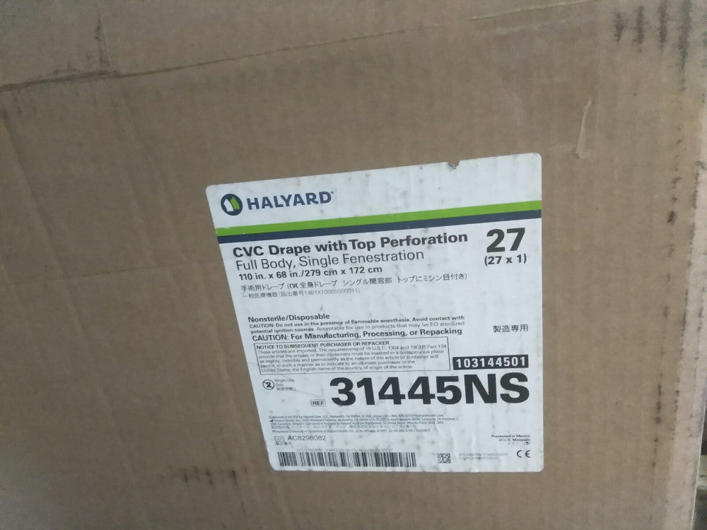 NEW Halyard Health - 31445NS - Drape Cvc Top Perf 68"X110" Ns