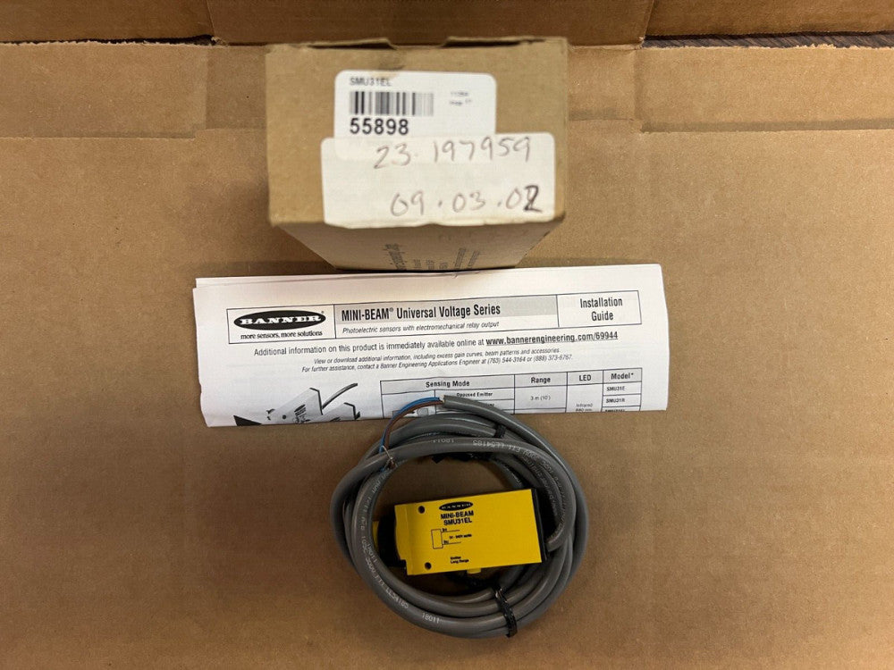 BANNER ENGINEERING, SMU31EL MINI BEAM, 55898 SENSOR MAKE OFFER!