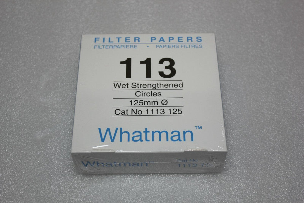 1 New Box of 100 Whatman 113 1113 125 125mm Filter Papers
